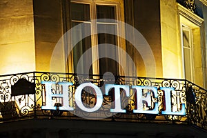 Hotel sign photo