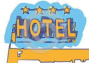 Hotel sign (vector)