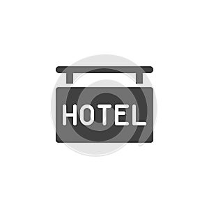 Hotel sign vector icon