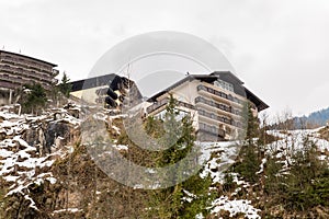 Hotel in ski resort Bad Gastein in winter snowy mountains, Austria, Land Salzburg