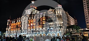 Hotel Taj night view beautiful lighting in Mumbai india