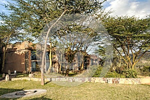 Hotel in Tanzania with acacias