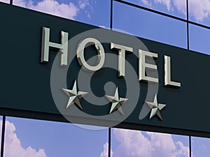 The hotel with a three stars