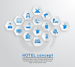 Hotel travel accommodation emblem