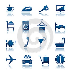 Hotel & vacations icon set