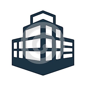 Hotel, warehouse, building icon. Simple editable vector design isolated on a white background