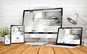 hotel website responsive design screen multidevices
