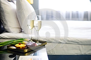 Hotel welcome drink on spa hotel