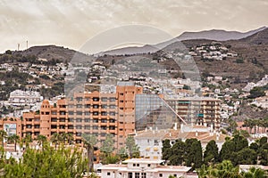 Hotels and buildings in AlmuÃ±ecar, Spain