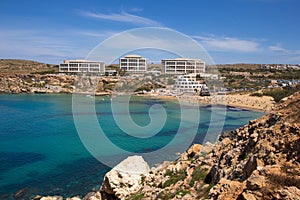 Hotels of Ghajn Tuffieha bay, Malta photo