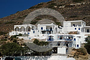 Hotels on the hill Folegandros Cyclades Greece