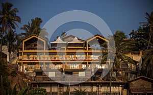 Hotels (houses) at Little Vagator Beach, Goa, India