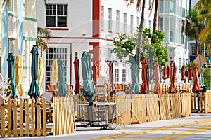 Hotels and restaurants shut down on Miami Beach Ocean Drive after uptick in Coronavirus Covid 19 cases