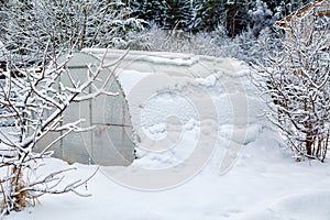 Hothouse brought by snow photo