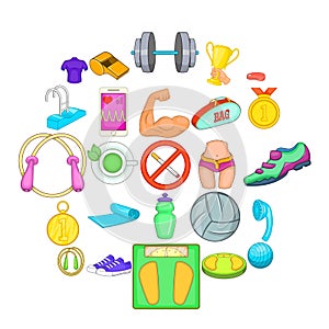 Hotiron icons set, cartoon style