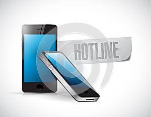 Hotline phone message illustration design