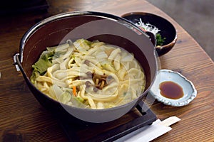 Hoto - very thick Japanese noodles in a broth