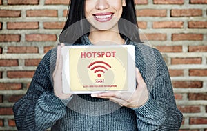 Hotspot Computer Connection System Internet Concept photo