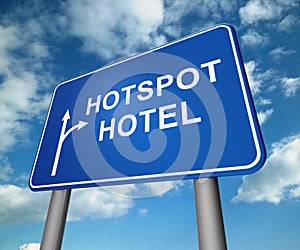 Hotspot Hotel Online Accomodation Wifi 3d Illustration