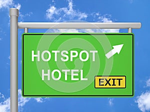 Hotspot Hotel Online Accomodation Wifi 3d Illustration