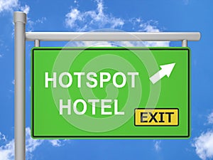 Hotspot Hotel Online Accomodation Wifi 3d Illustration photo