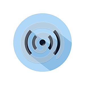 Hotspot icon vector isolated on blue circle. Wifi hotspot connection icon for web and mobile phone