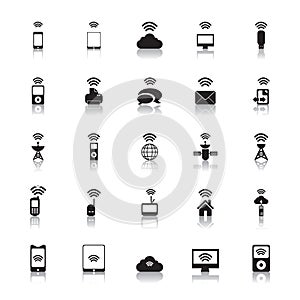 Hotspot Icons Wireless vector photo