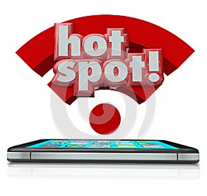 Hotspot Smart Phone Wifi Wireless Internet Online Signal Broadcast photo