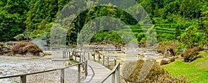 Hotsprings Of The Lake Furnas. Sao Miguel, Azores. Lagoa das Furnas Hotsprings