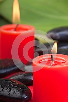 Hotstones with red candles (1)