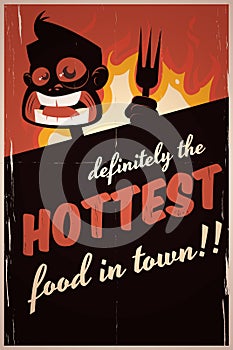 Hottest Food in Town Sign