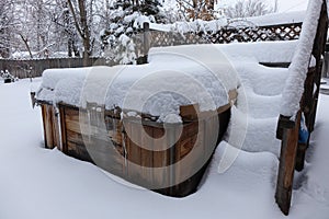 Hottub Under Deep Snow