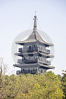 Hou Gu Pagoda near South Lake of Jiaxing, China