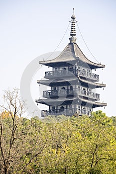Hou Gu Pagoda near South Lake of Jiaxing, China