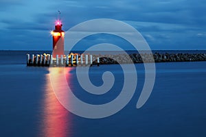 Hou lighthouse at the blue hour, Denmark