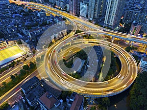 The Houde Road Interchange in the evening