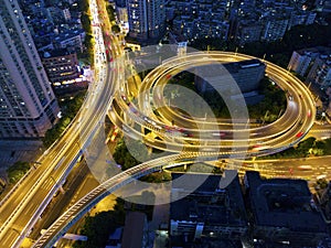 The Houde Road Interchange in the evening