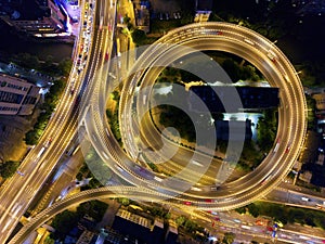 The Houde Road Interchange in the evening