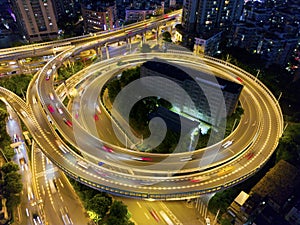 The Houde Road Interchange in the evening