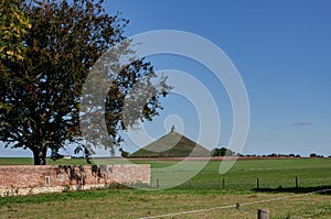 Monument Lion Hill, Hougoumont Farm, Waterloo battle, Belgium