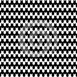 Hounds tooth black and white pattern. Goose foot. Seamless pattern.