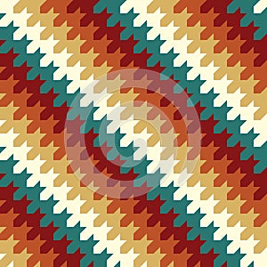 Hounds tooth ornament. Traditional abstract geometric seamless pattern