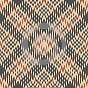 Hounds tooth pattern vector. Brown tweed check plaid graphic for dress, coat, jacket, skirt.