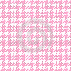 hounds tooth pink and white background
