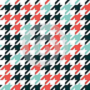 Hounds tooth - retro geometric pattern for clothing fashion. Sea