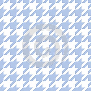 Hounds tooth seamless blue vector pattern.