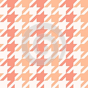 Hounds tooth seamless pattern. Peach fuzz color 2024