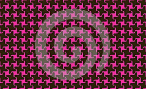 Hounds tooth seamless pattern on pink background.