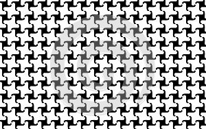 Hounds tooth seamless pattern on white background.