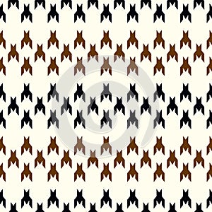 Hounds-tooth seamless vector pattern. Geometric print in black and white color . Classical English background Glen plaid